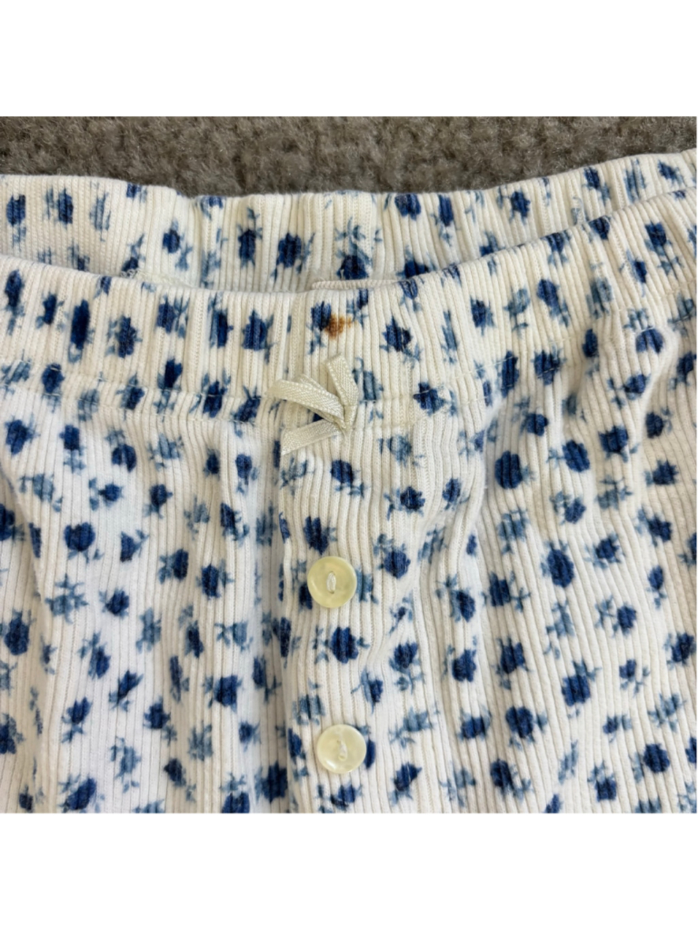 VGUC VTG Victorias Secret Country Floral Thermal 100% Cotton PJs | Sz Med - Picture 10 of 15
